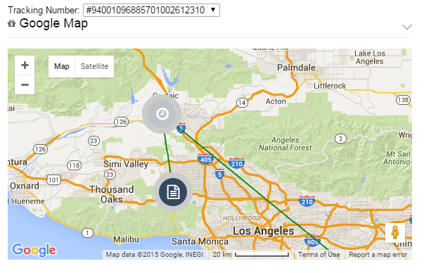 Shipping tracking map